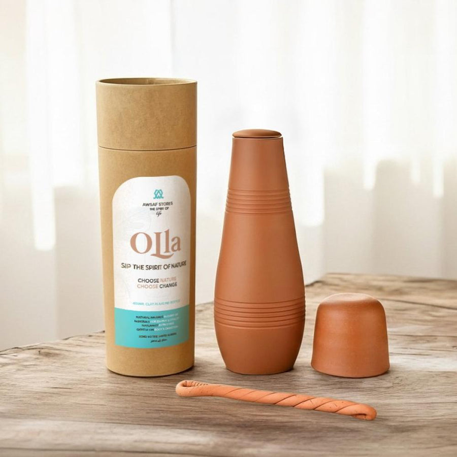 تصميم جديد | قارورة Olla Plus | المصنوعة من الطين القلوي الغني بالمعادن